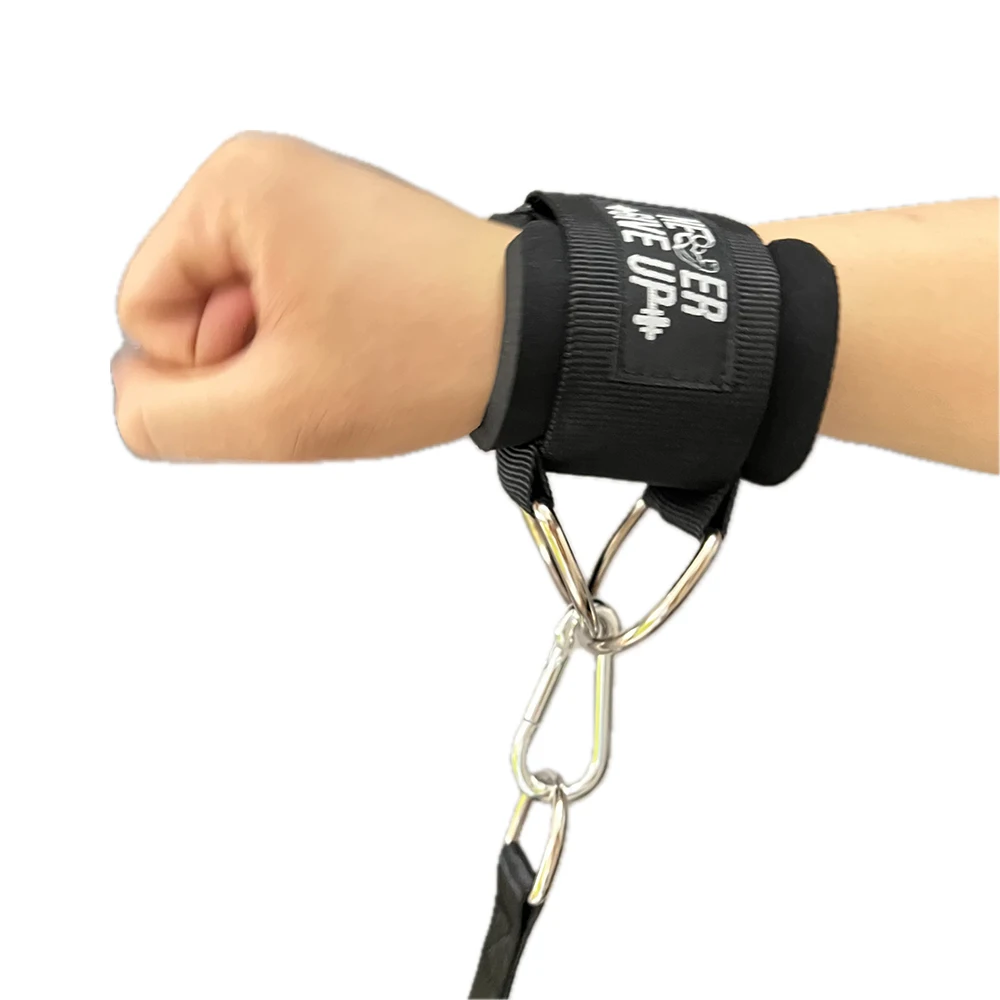 Adjustable Wrist Cuffs Neoprene Padded Straps for Cable Machines Resistant Band Strength Training Fitness Equipment