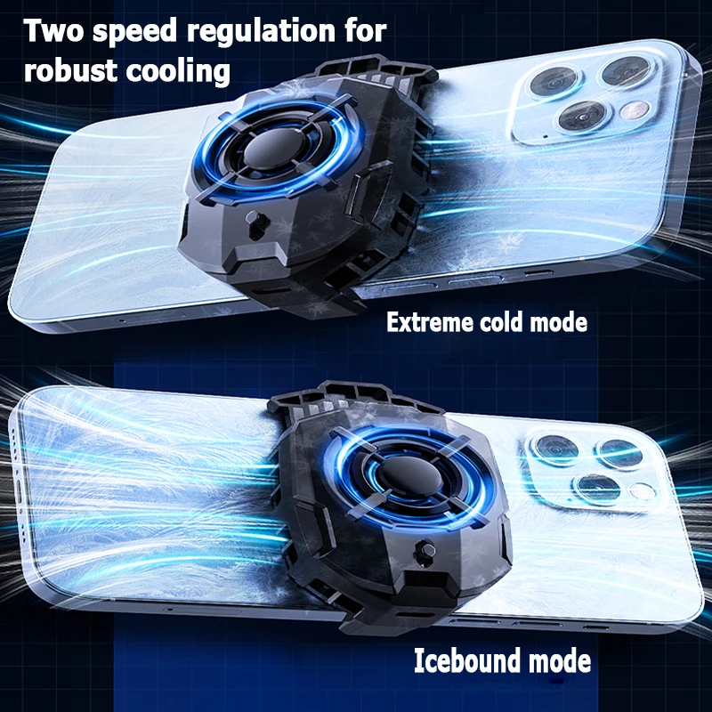 DLA7 Phone Semiconductor Backclip Cooler Cooling Fan For IPhone Android Semiconductor Cooling Two gear adjustment For Phone IPad