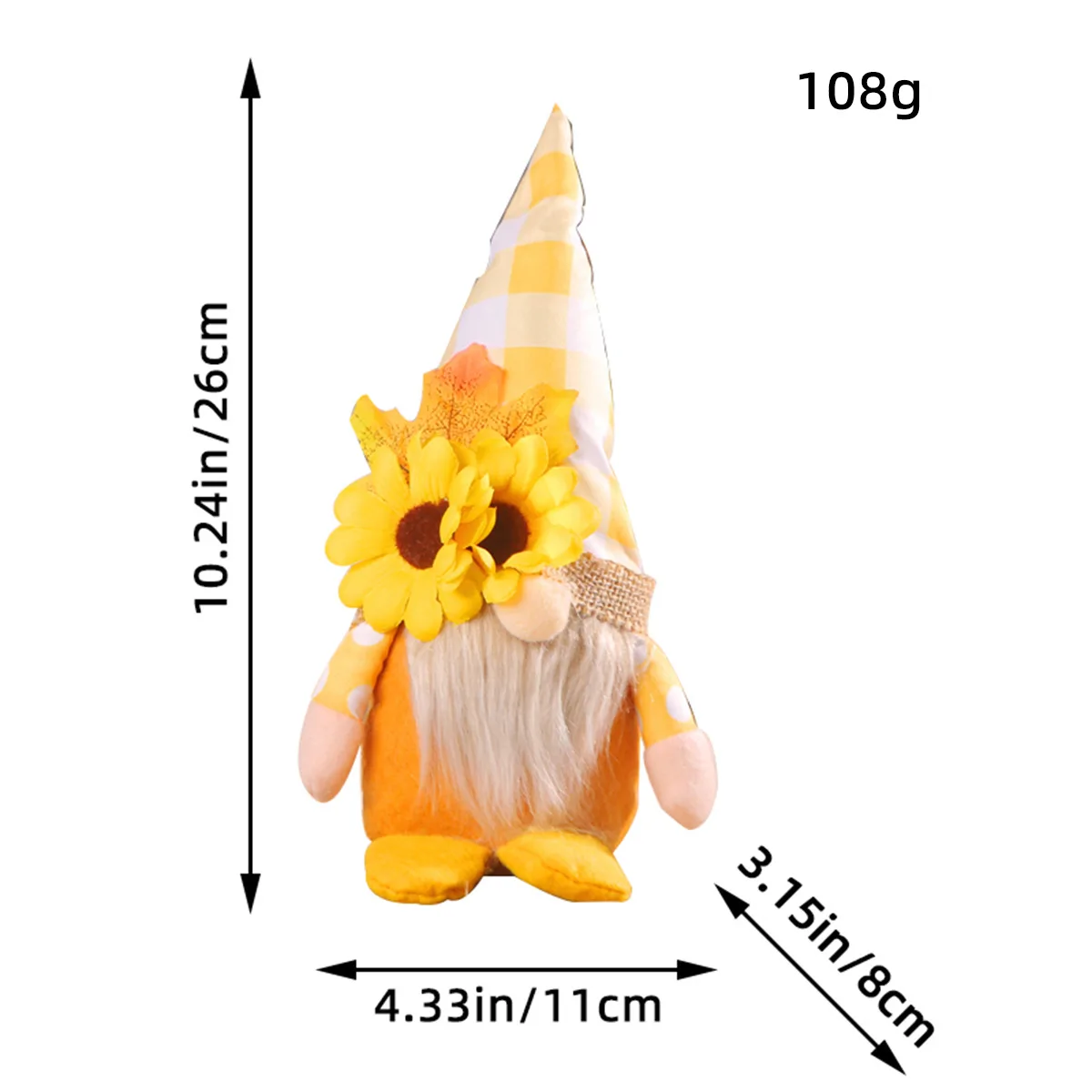 Thanksgiving Autumn Sunflower Couple's Faceless Old Man Rudolph Doll Standing Posture Decoration Faceless Doll Decoration