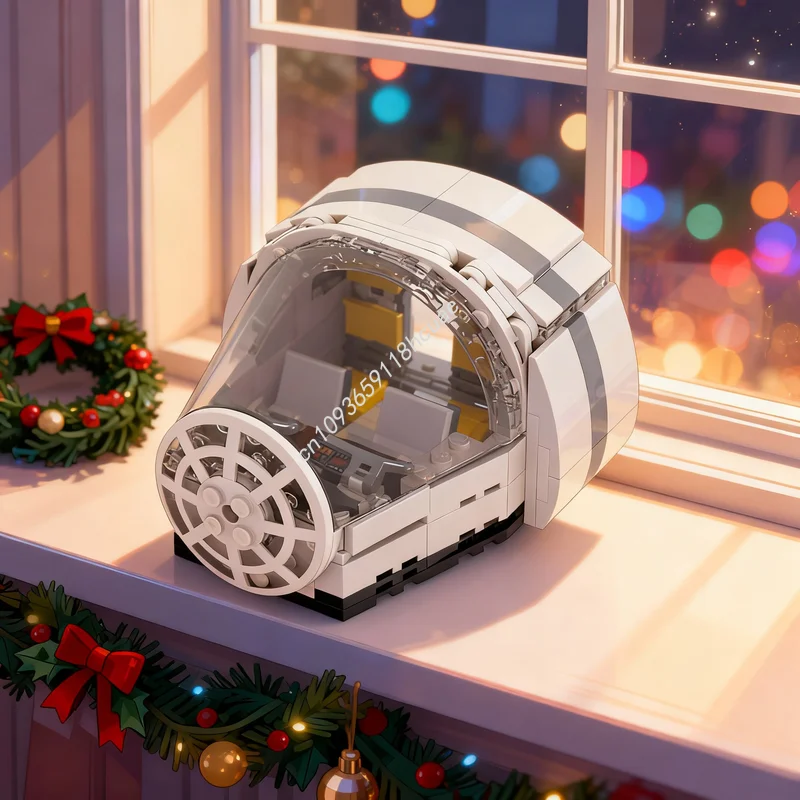 

202 детали MOC Star Battle UCS: Кабина Соло Фолкона с ветровым стеклом, модель для сборки, рождественский подарок, конструктор, архитектурная игрушка, DIY-блоки