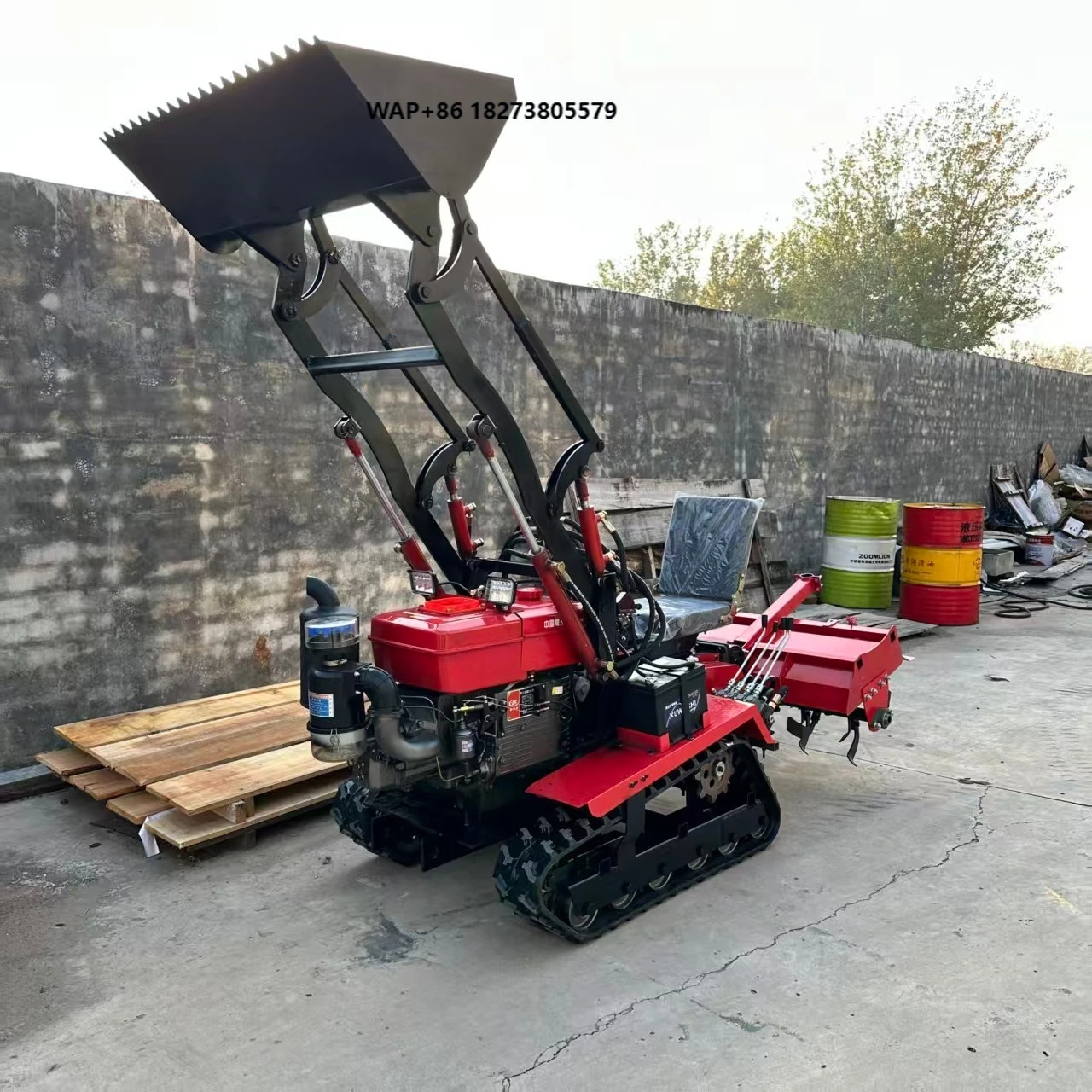 Rubber Track Crawler Tractor Farm Tiller Cultivator Agriculture Machinery Cultivator Engine Cultivator Agriculture