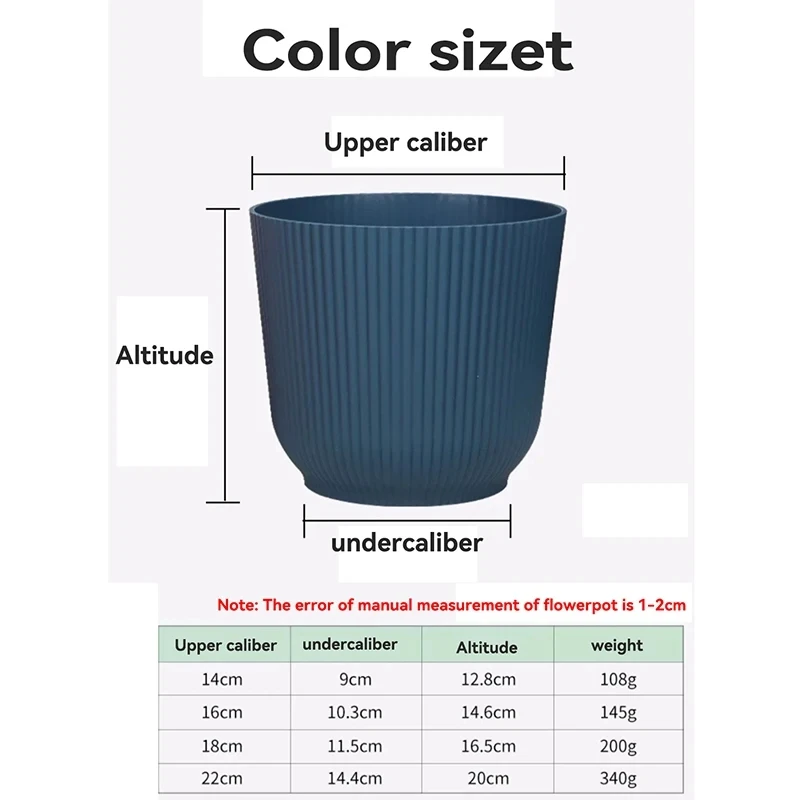 Простой экологически чистый утолщенный садовый цветочный горшок большого диаметра, простой утолщенный цветочный горшок, товары для дома