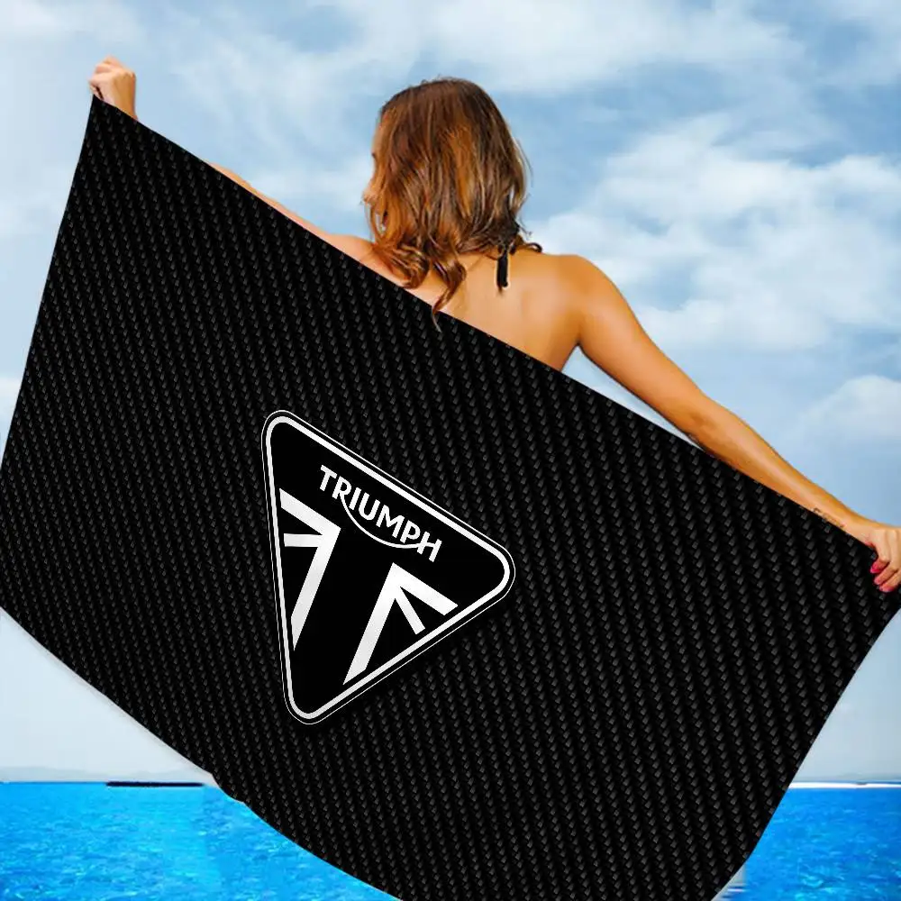 T-Triumphs Logo Bath Towel Microfiber Soft Water Absorbing Breathable For Girl Kids Decorative Cartoon Beach Towel