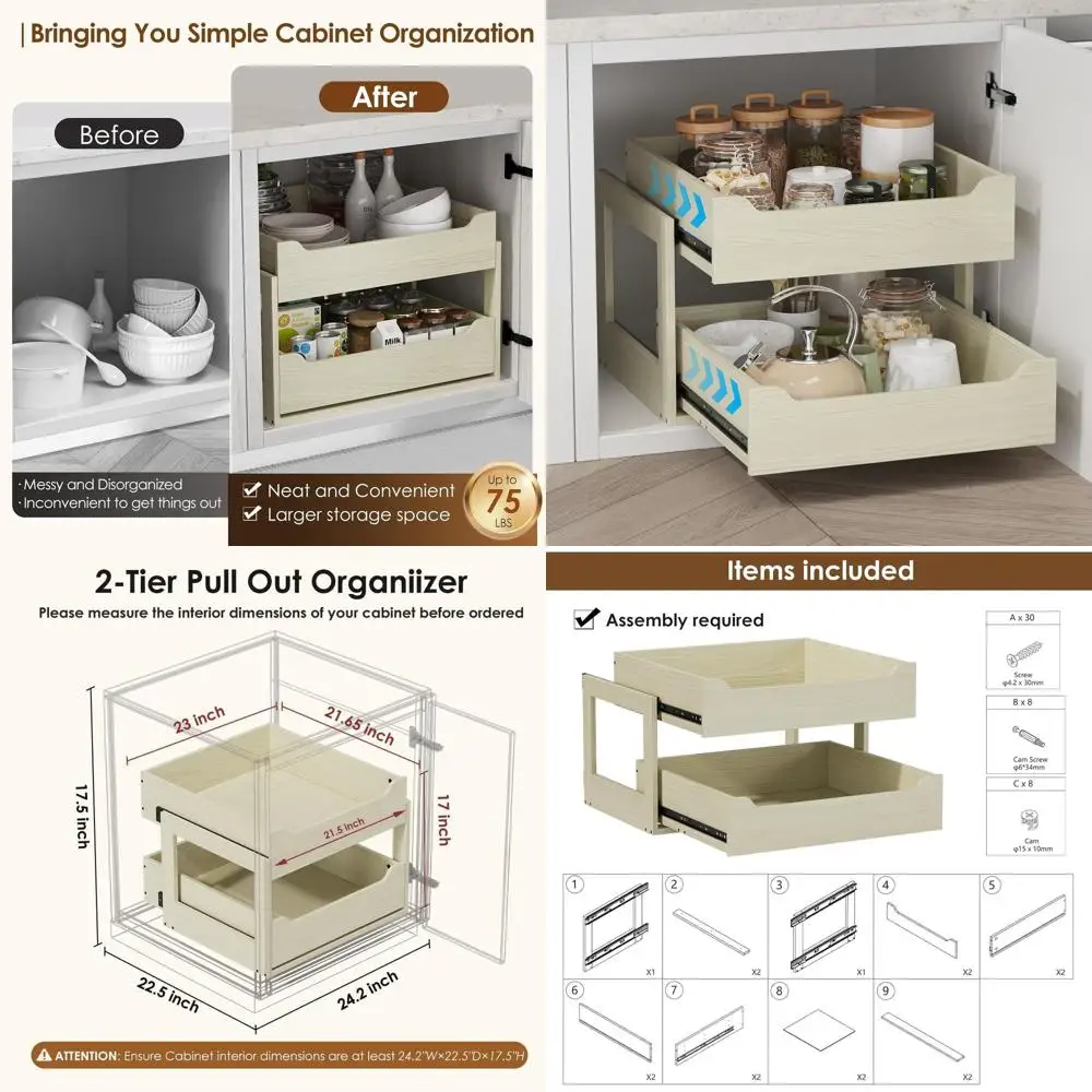 23 Wide 2-Tier Slid…