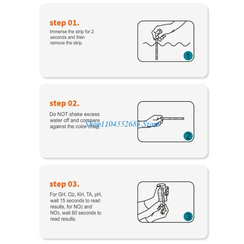 Y6GD 100Pcs Freshwater Saltwater Aquarium Water Test Strips for Quick Water Analysis Aquarium Test Strips Enduring