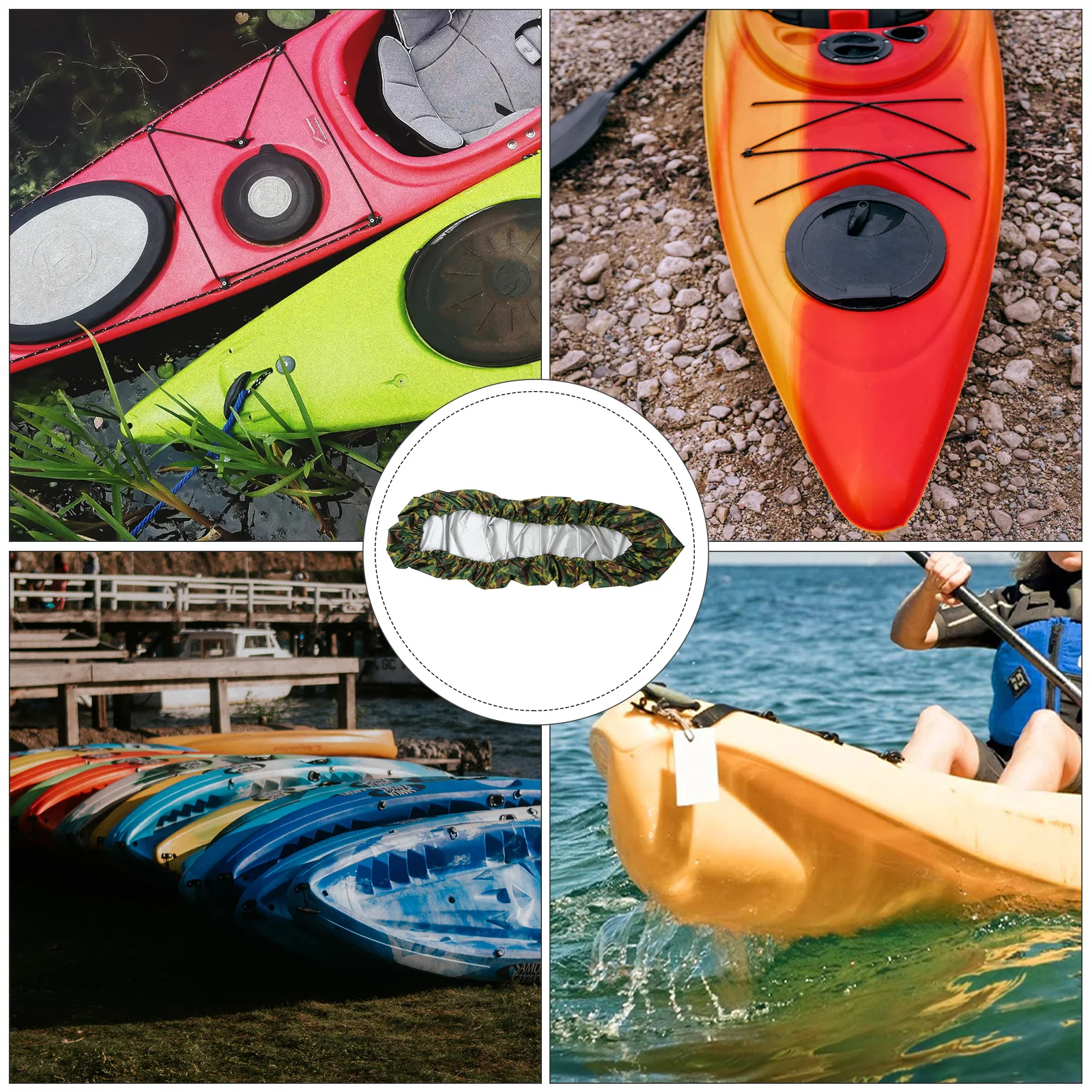 

Cover Oxford Cloth Foldable Uv Protection Boat Protector For Canoe Kayak Uv Protection Kayak Cover Storage