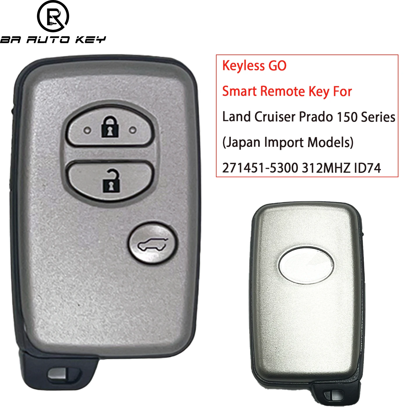 3Button Car Remote Key Fob For Toyota Land Cruiser Prado 150 For Japan Import LC150 314.01mhz With ID74 Chip 71451-5300