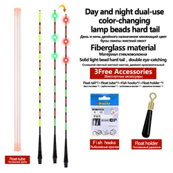 1PC LED Schwerkraft Sensor Float Tail + 1 Float Tube + 1 Tasche Haken + 1 Float Sitz Starke LED Licht Boje Farbwechsel Schwanz Leuchtende Tackle