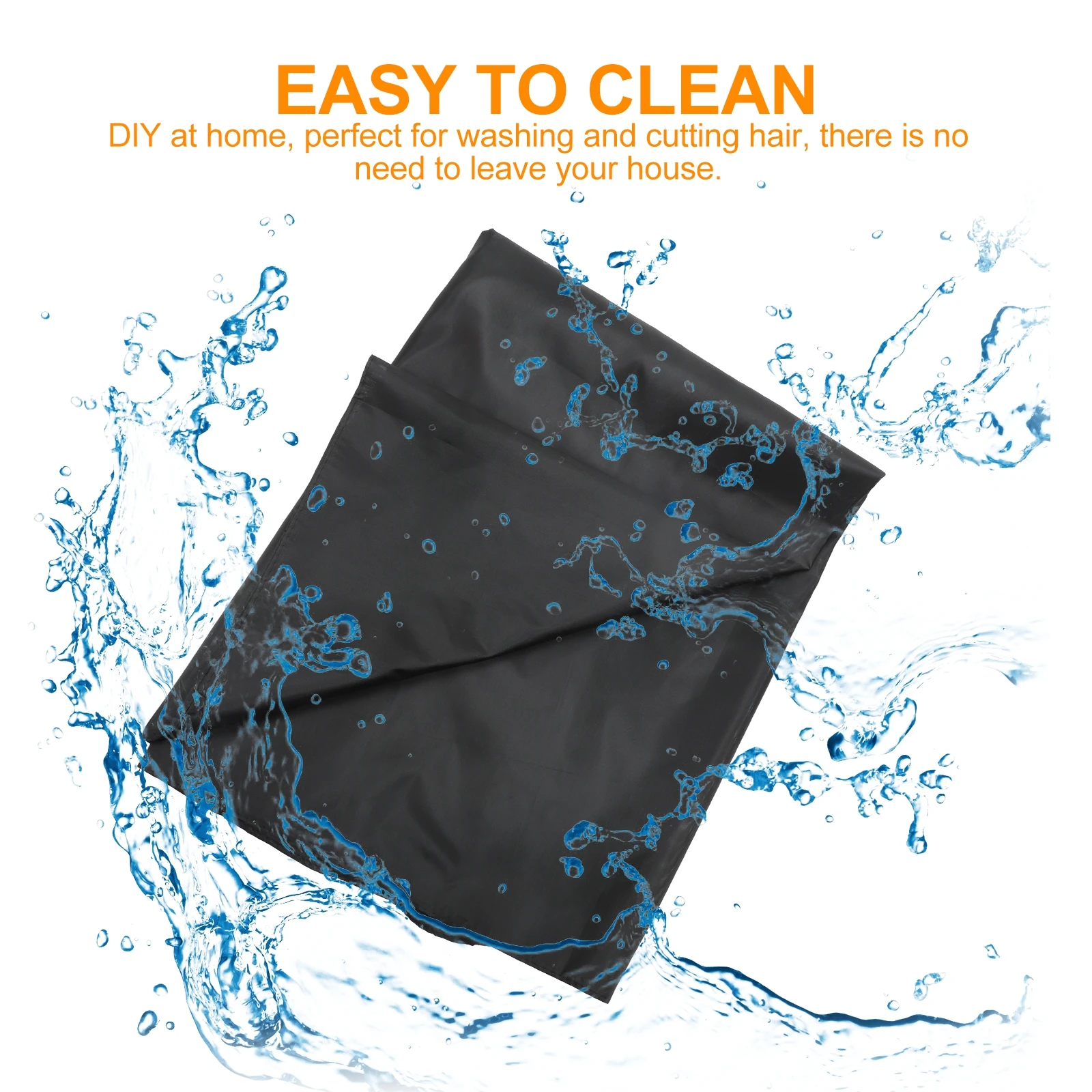

3pcs Hairdressing Barber Cape Hair Cutting Apron Waterproof Hair Styling Cloak For Salon Home Use Black Haircut Cape