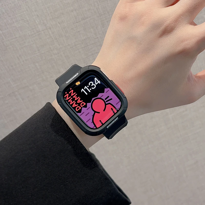 Weiche TPU-Hülle für Apple Watch 10 9 8 Gehäuse 46mm 42mm 45mm 41mm 44/40mm Ultra Schutz iWatch Series 7 SE 6 5 Stoßfänger Zubehör – Detail 14