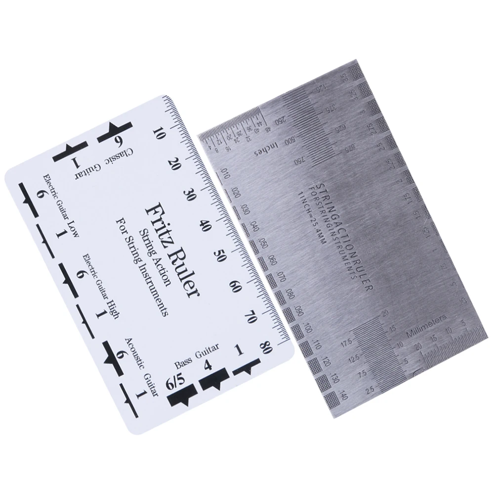 

Squaring Guitar String Caliper Action Ruler Metric System Stainless Steel Gauge