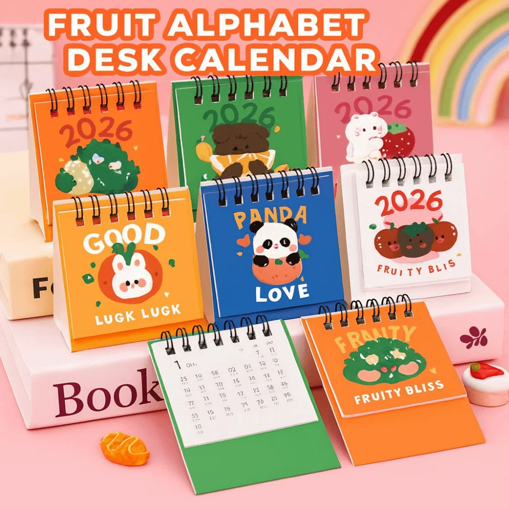 

Настольный мини-календарь на 2026 год в китайском стиле, многофункциональный планировщик, ежегодный органайзер для дома и офиса