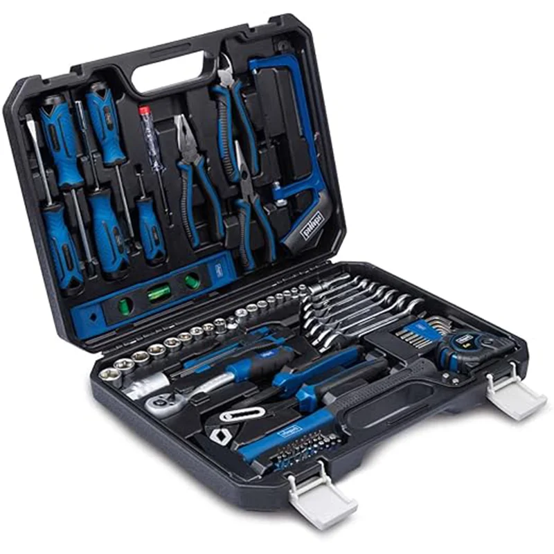 Tool case WZK120 | 97-piece tool set in sturdy plastic case | tools with rubberized handle | bit inserts, Sch