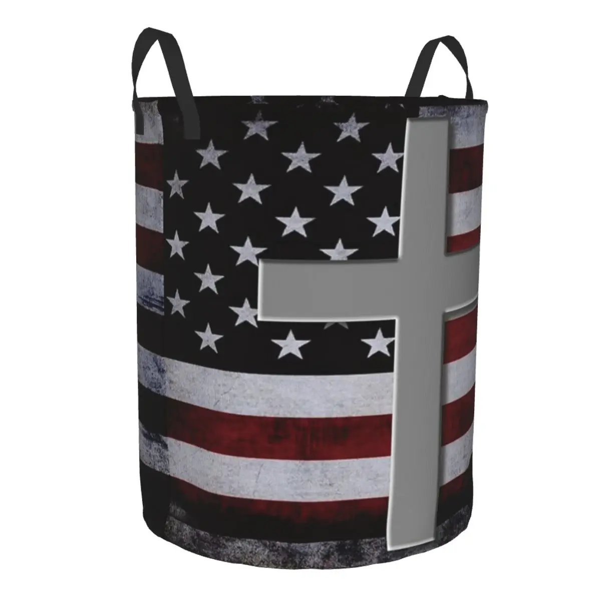 American Flag With Eagle Laundry Hamper Large Clothes Storage Basket USA Patriotic Toy Bin Organizer for Nursery