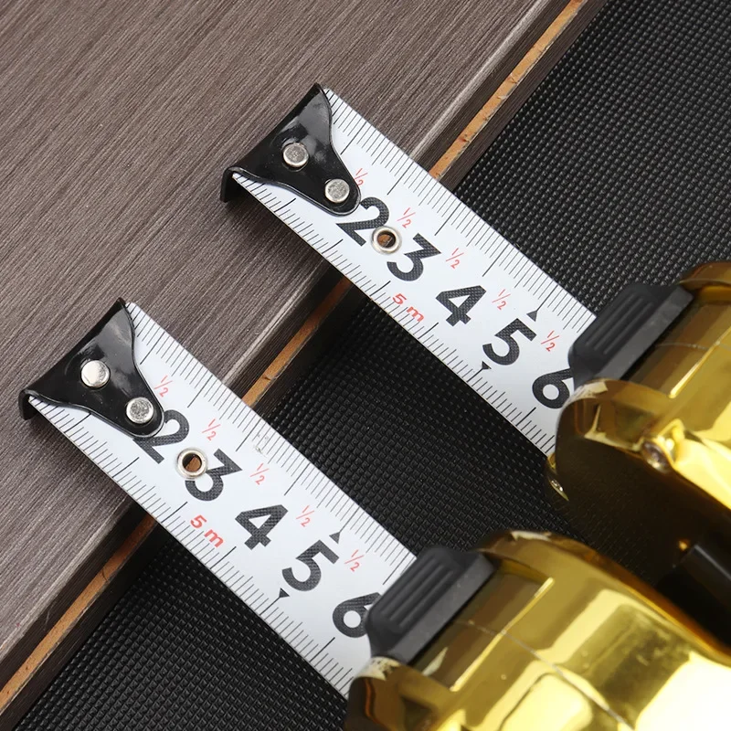 Metric Steel Tape measure retractable Case is made of SUV Plated Gold which Waterproof and Wear-resistant Measuring tape Tools