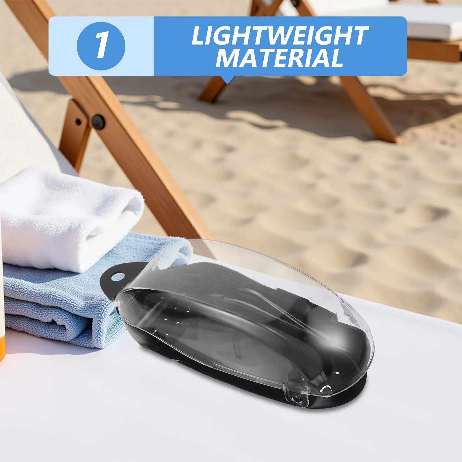 

Чехол для маски для подводного плавания, портативный жесткий футляр для хранения очков для плавания с прозрачной купольной крышкой, пыленепроницаемый, устойчивый к морской воде, для путешествий