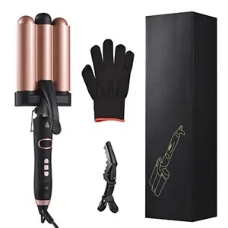 

Curling Iron 3-Barrel 32mm Hair Waver Hair Curler Temperature Adjustable LCD Temp Display Styling Tool