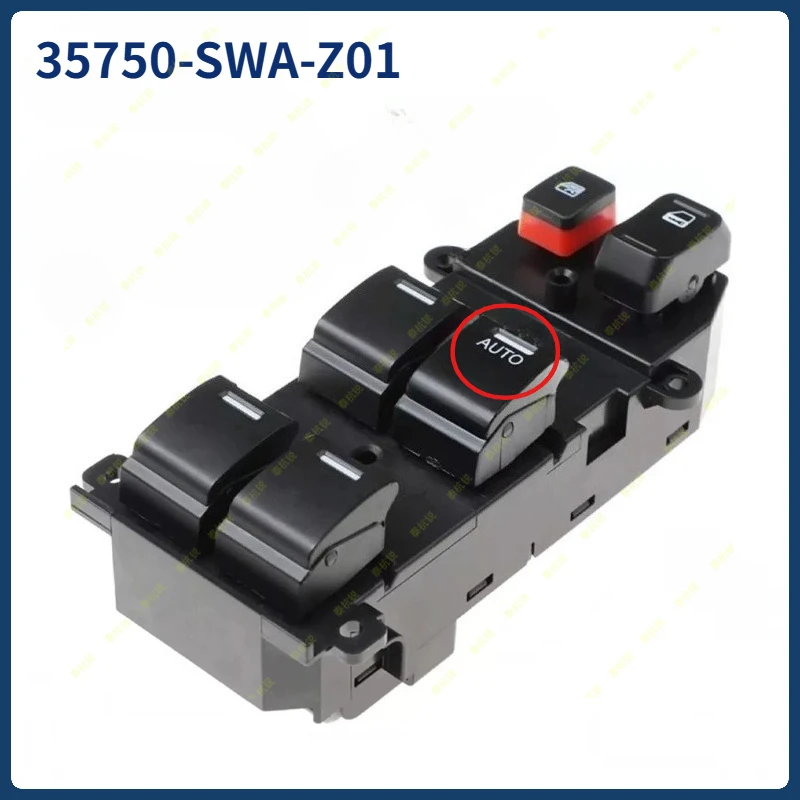 

35750-SWA-Z01 Front Right Side Window Control Switch for CR-V EX 2007 2008 2009 2010 RHD Electric Master Glass Lifter Button
