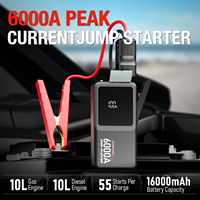 AdoreTrip 16000mAh Car Jump Starter Portable Power Bank 6000A Peak 12V Car Battery Emergency Boosters Starting Device