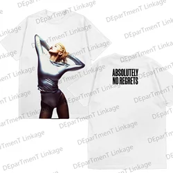 2024 New Arrival Summer Cotton T-shirt Madonna Absolutely No Regrets White Tee For Fans