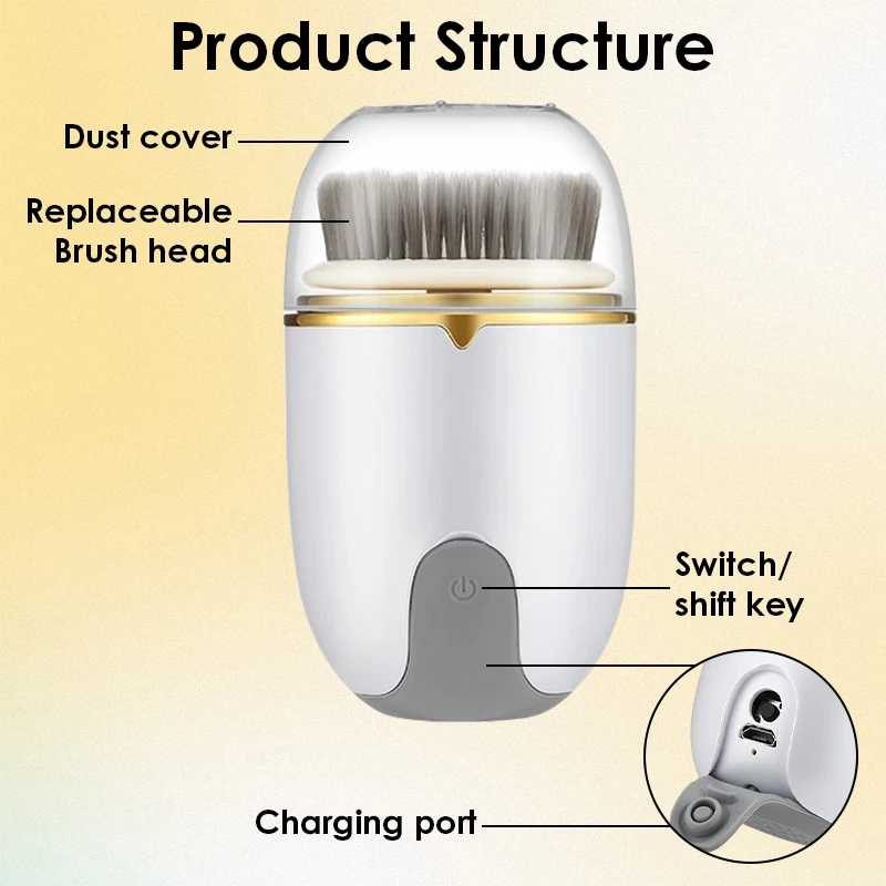 3 in 1 Electric Facial Cleansing Brush Face Massager Cleansing Device for Deep Cleaning Removal Blackhead Pore Waterproof
