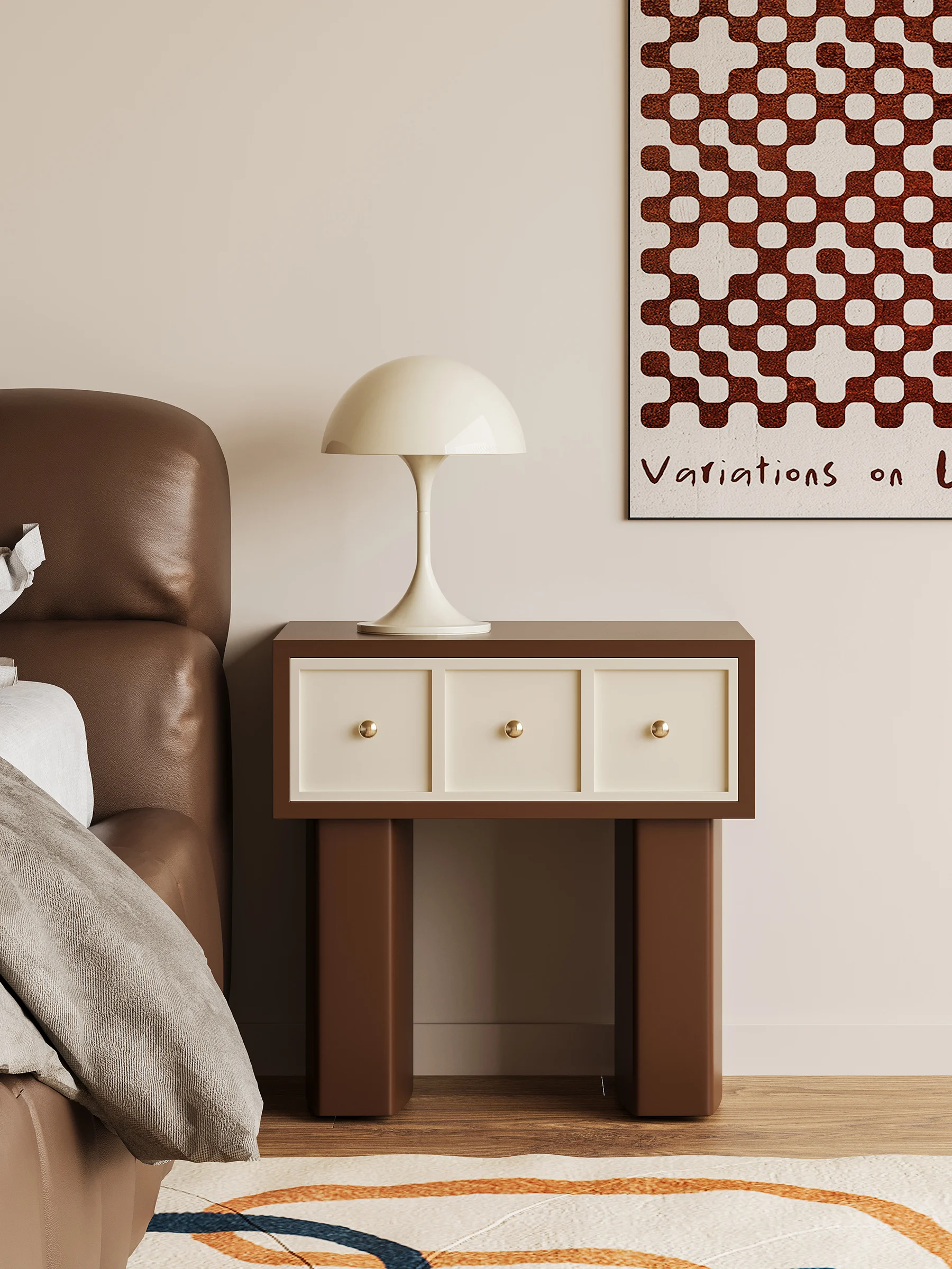 Simple ins Korean classic American creative bedside table, small apartment cabinet