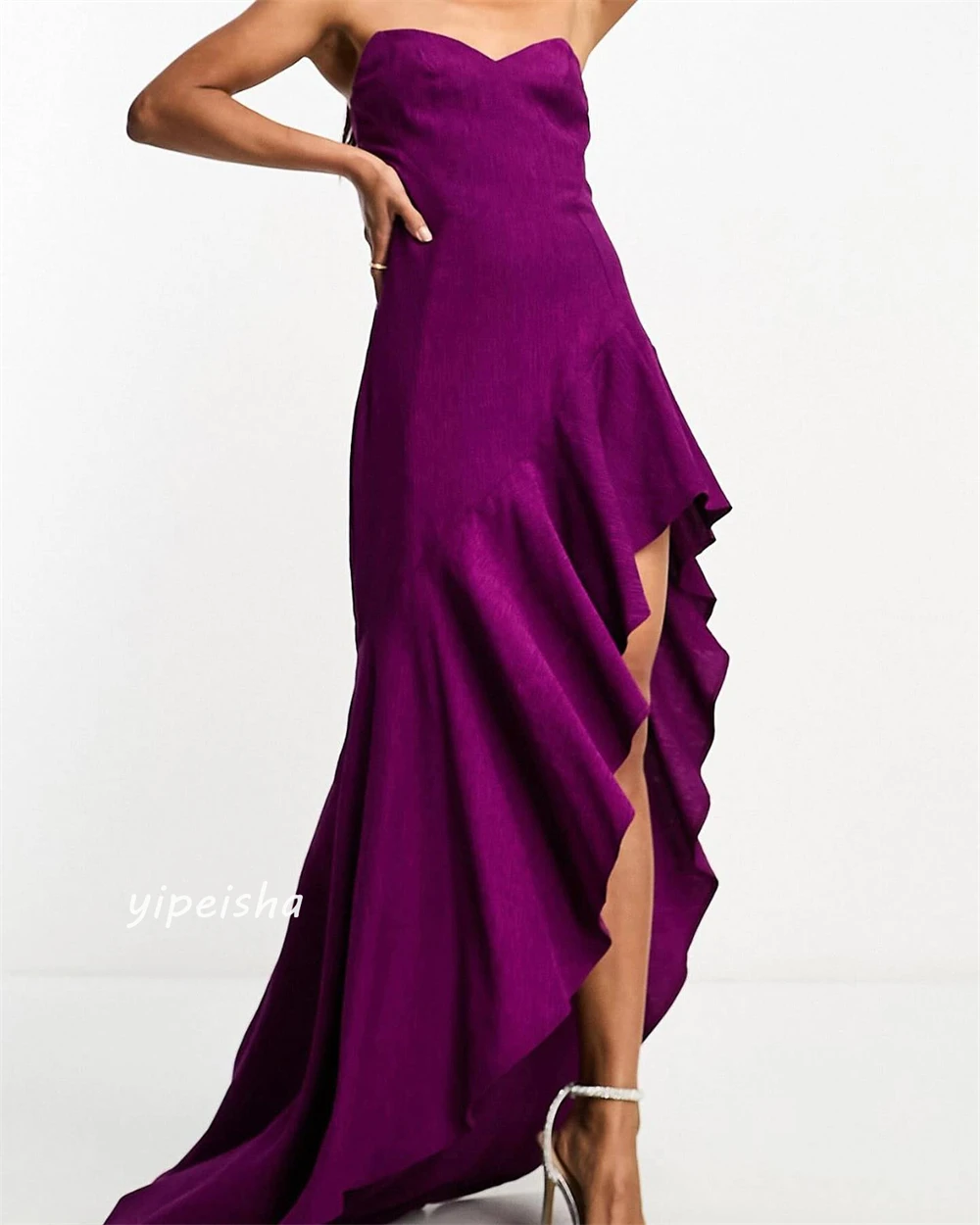 Prom Dress Saudi Arabia Evening Jersey Ruched Christmas A-line Sweetheart Bespoke Occasion Gown Long Dresses