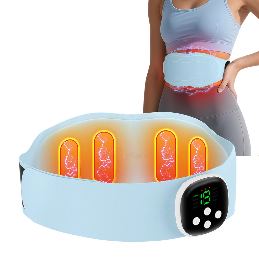 

Smart Library Wireless Microcurrent Abdominal Massager Belt Pulse Hot Compress With Heat For Belly Waist Lower Back Massage