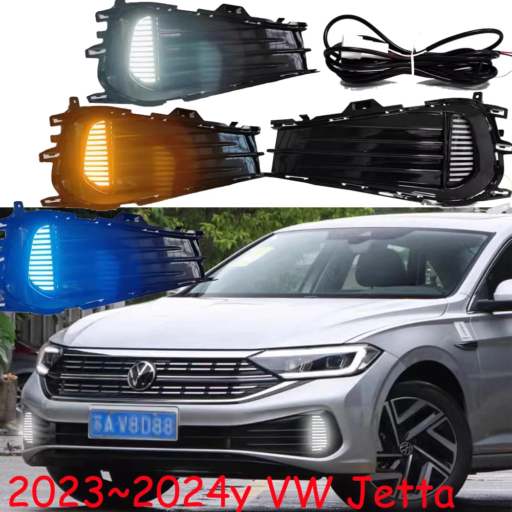 

car accessories bumper headlight for Volkswagen Jetta daytime light Sagitar 2023~2024y LED for VW Jetta headlamp Fog light