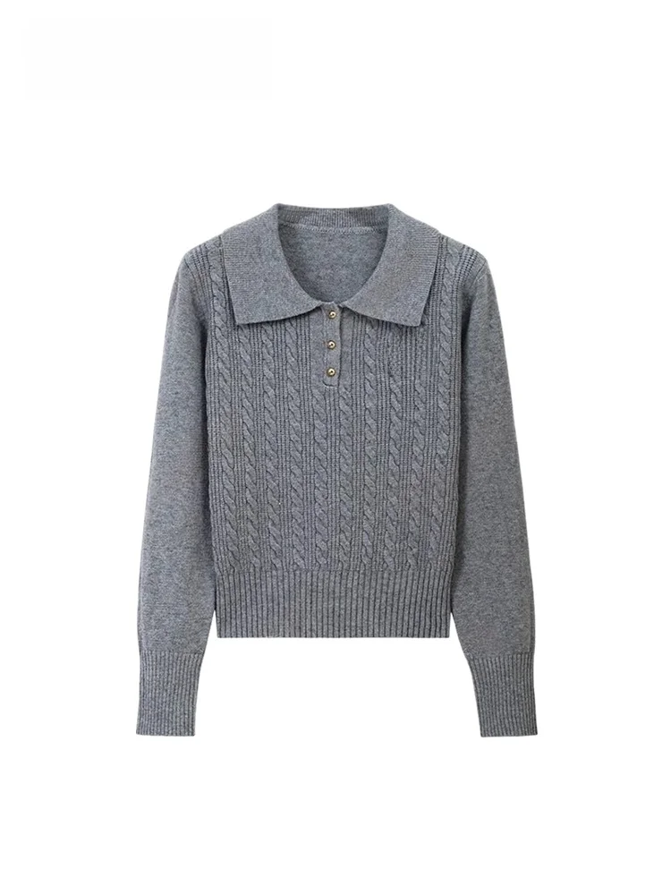 

plus Size Ne Long Sve Knitwear for Women Autumn Winter New Sle Conceal Meat College Sle Top plus Size Girl