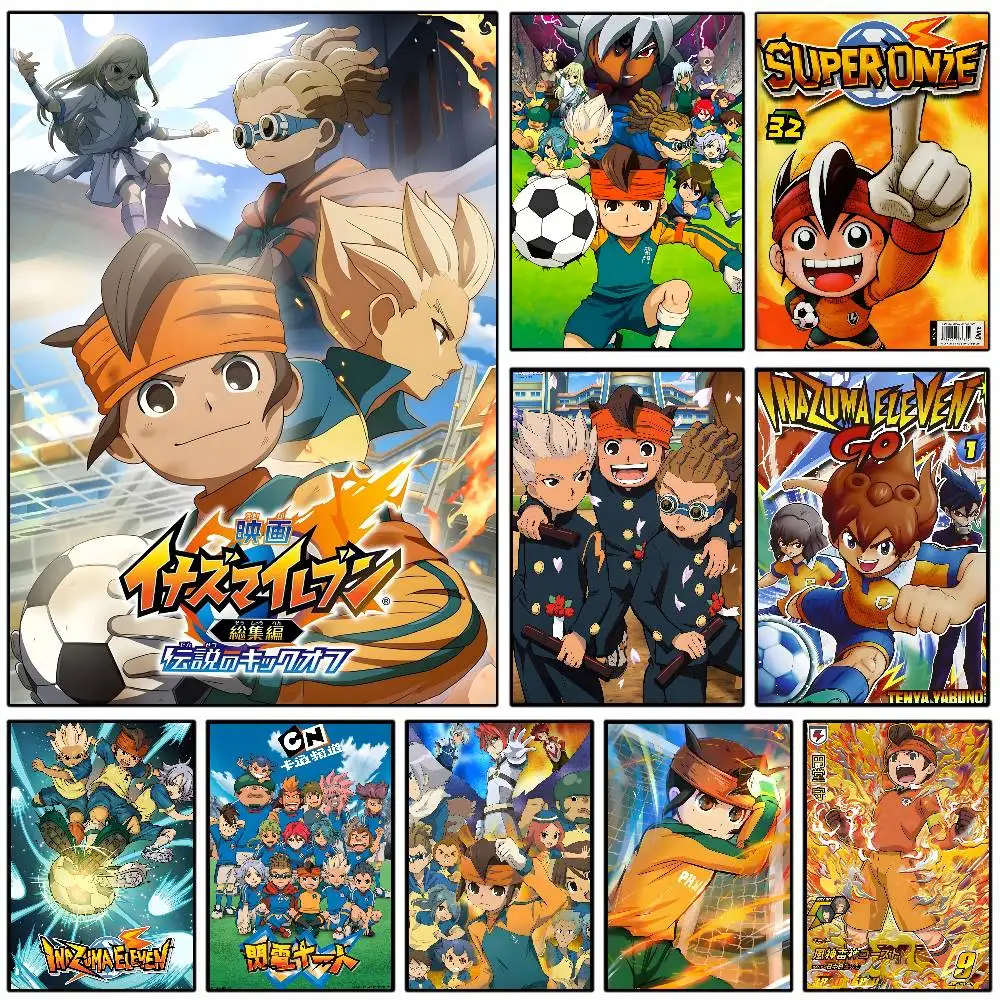 ملصق مسلسل تلفزيوني I-Inazuma Eleven عالي الدقة جدار لاصق مقاوم للماء لغرفة المعيشة المنزلية وغرفة النوم والديكور الجمالي