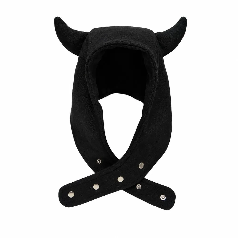 Trendy Devil Horn Winter Bomber Hats Ear Protection Adjustable Earflap Hat Fleece Warm Cute Women's Cap For Men and Women