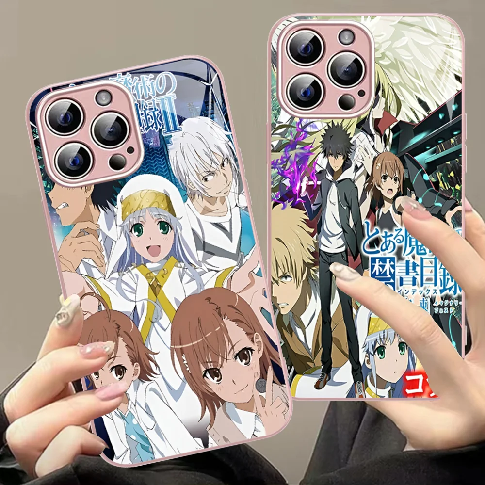 A Certain Magical Index Anime Phone Case For iPhone 14 13 12 Mini 11 Pro XS Max X XR 14 Plus Tempered Glass Cover