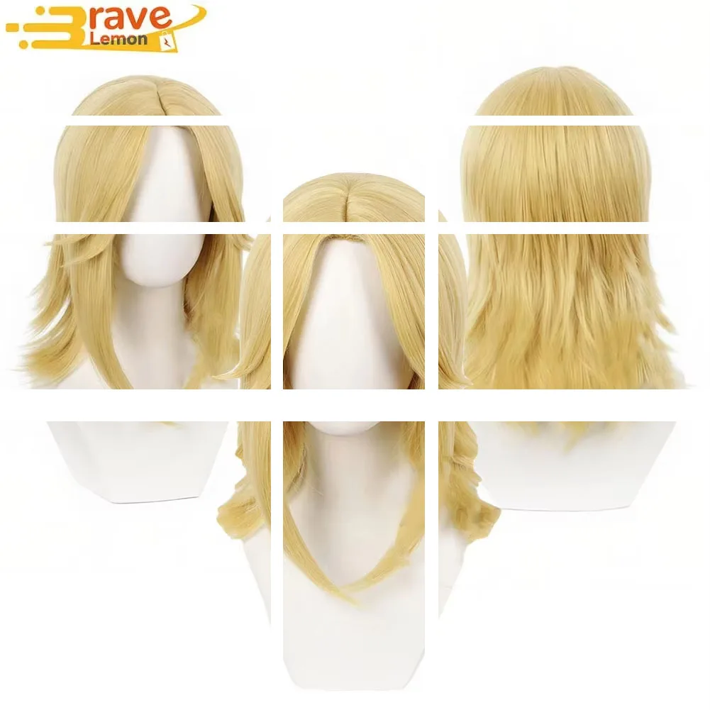 

Johnny Joestar Cosplay Wig Heat Resistant Synthetic Hair Anime Costume Accessories Props for Men Women Carnival Halloween Party
