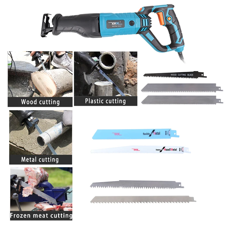 NEWONE Reciprocating Saw Saber Saw Garden Saw 900W/1050W/1200W Metal Woodworking frozen-meat Bone Cutting Sawblades