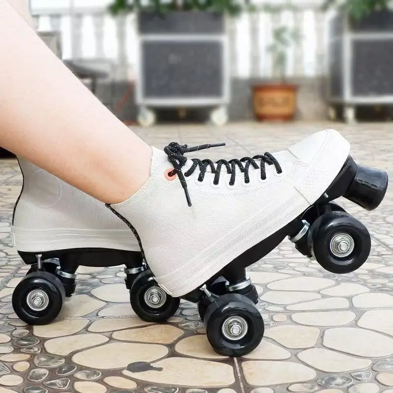 أحذية التزلج على الجليد ذات الصف المزدوج للرجال والنساء، أحذية رياضية كاجوال، قابلة للتنفس وغير خانقة للتزلج على الجليد