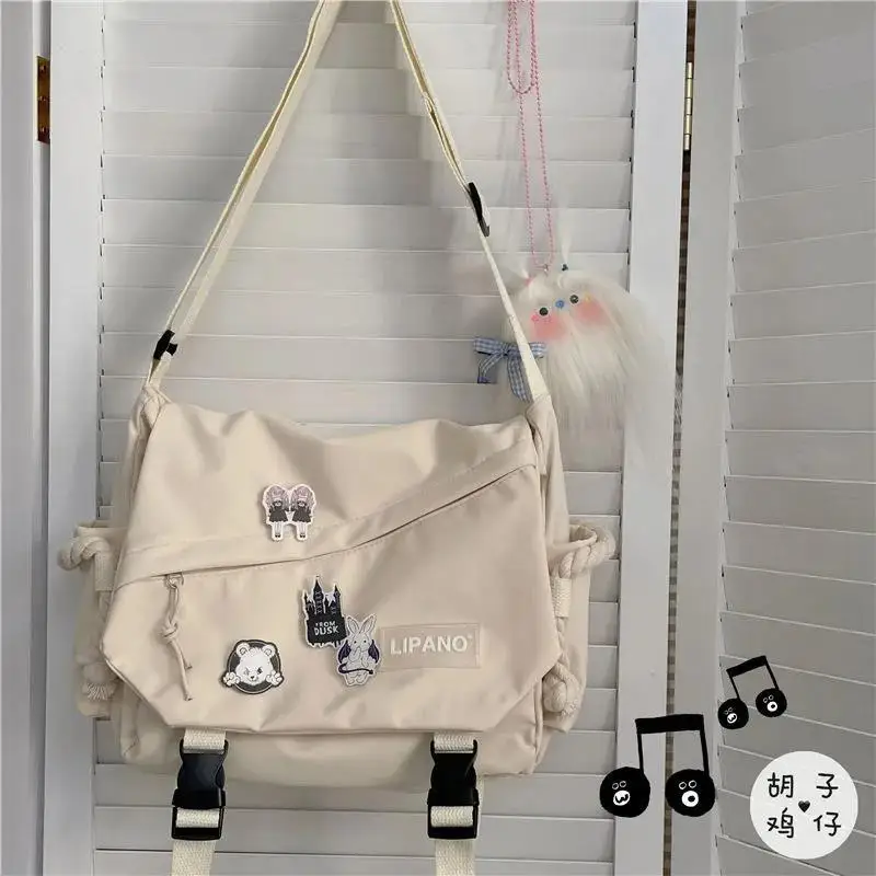 Sac à bandoulière japonais en Nylon Harajuku pour femmes, sac de livre d\'étudiant Cool, sacoche à épaule