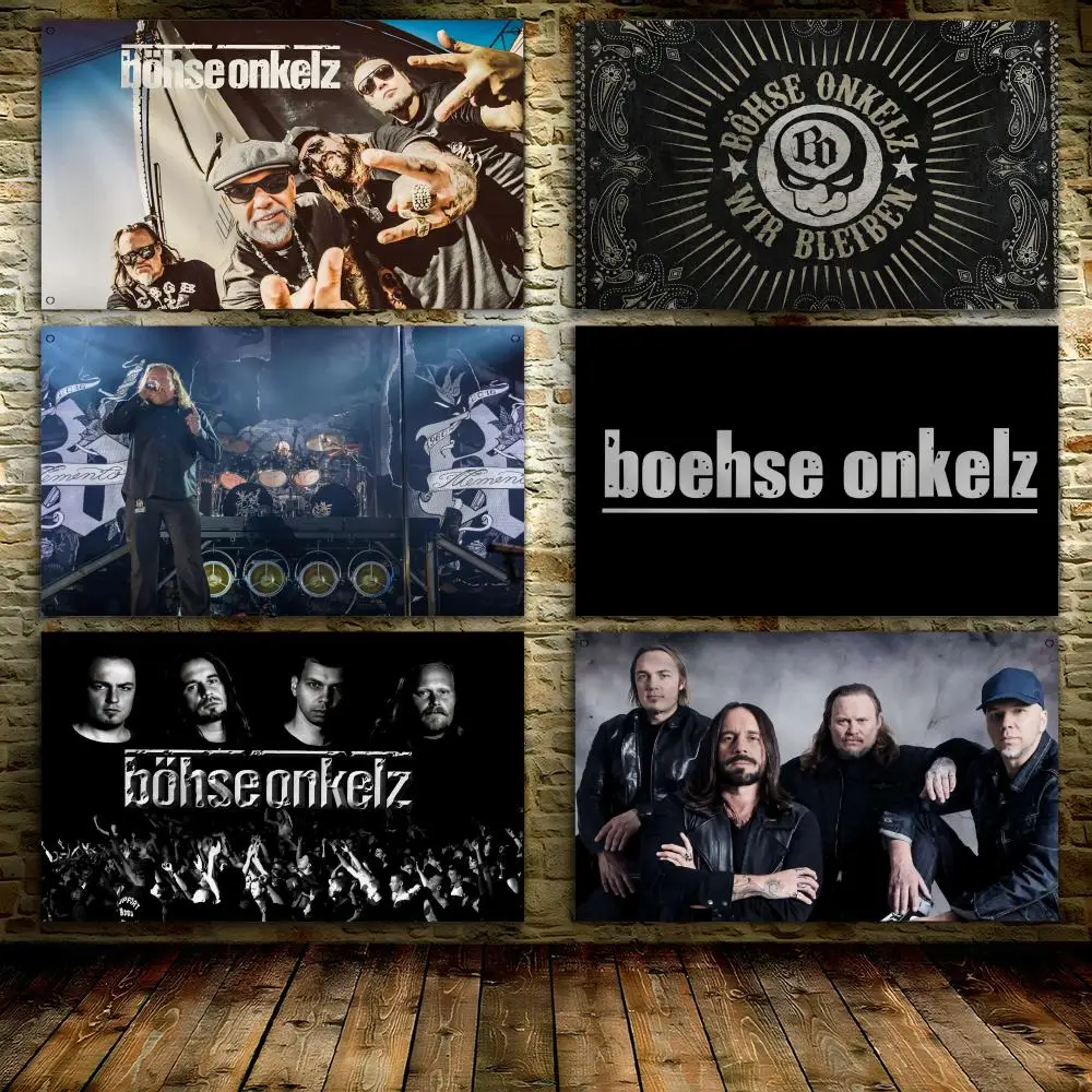 

B-Bohse OnkelzS Rock Band Flags Bedroom Home Living Room Outdoor Wall Hanging Custom Background Decoration Art Banner