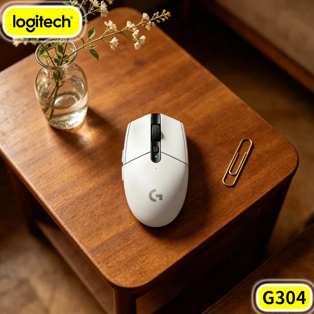 Logitech G304 LIGHTSPEED Wireless Gaming Mouse Well‑Spaced Buttons Stable Transmission For Young Home Desktop Gamer