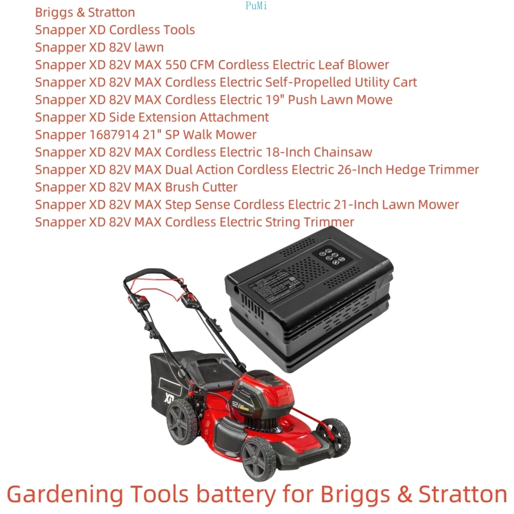 

Литий-ионный аккумулятор для садовых инструментов для Briggs & Stratton — 82,0 В, 2000 мАч | Совместим с боковым удлинителем Snapper XD.