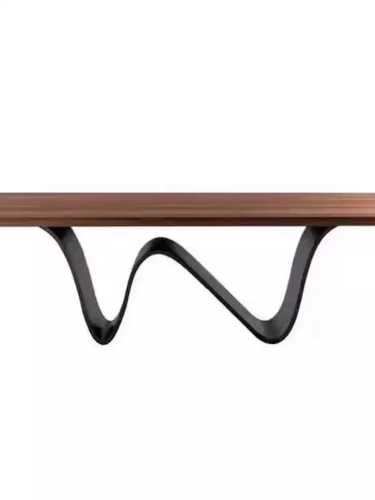 

Creative Solid Wood Dining Table Walnut Personal Desk Rectangular Negotiation Table Workbench Log Large Board Table