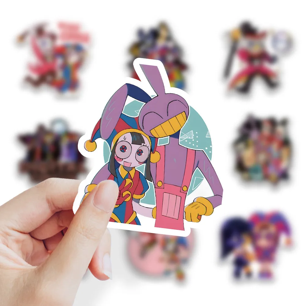 50PCS Animated Comedy The Amazing Digital Circus Graffiti Stickers for Bicycle Hand Account Pencil Case Decals