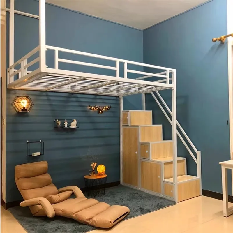 Space Bed Under Cabinet Apartment Elevated Bed Suspended Multifunctional Children's Iron Hammock