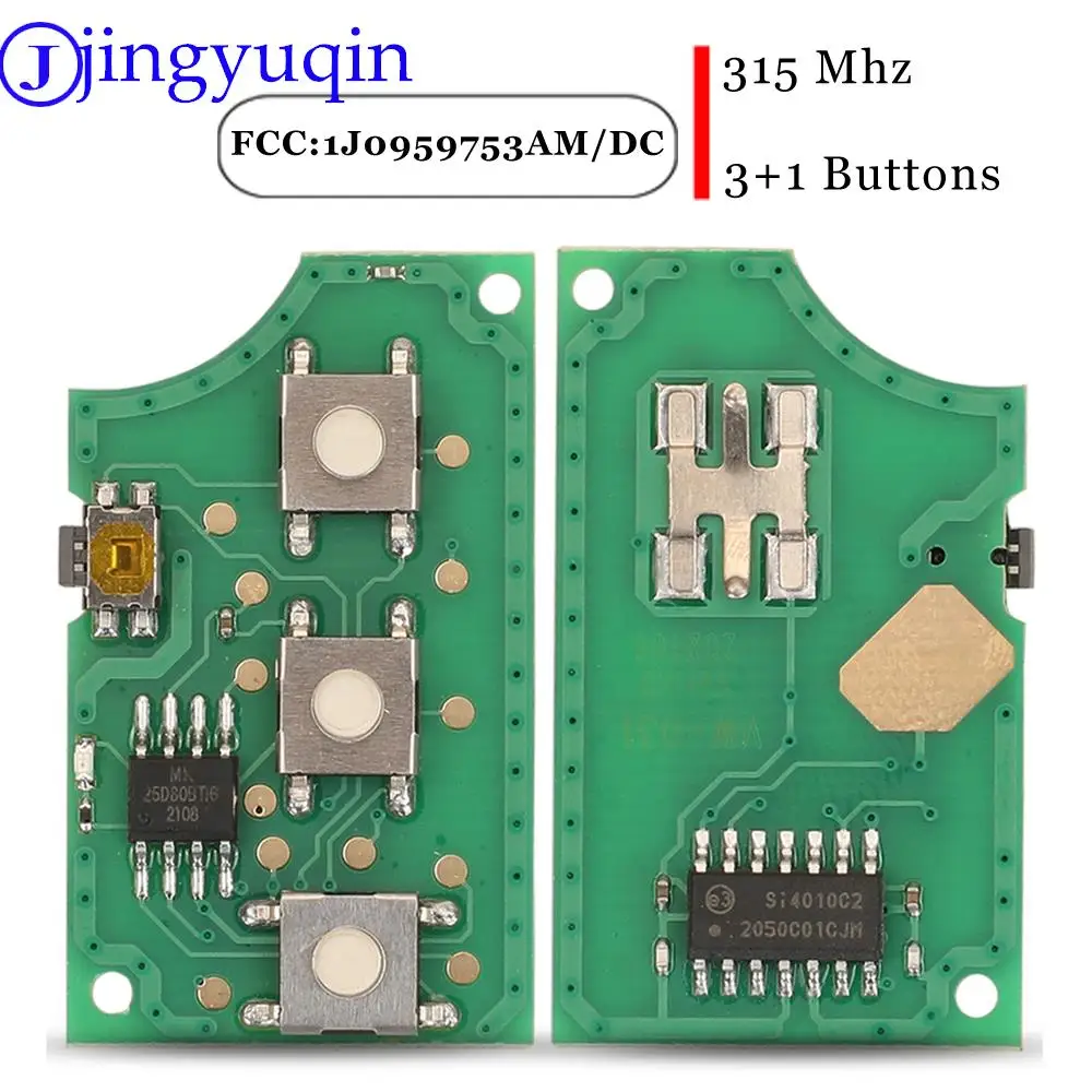 Jingyuqin für vw käfer golf passat jetta flip key auto fernbedienung schlüssel eingangs sender fob 315mhz id48 1 j0959753am 1 j0959753dc