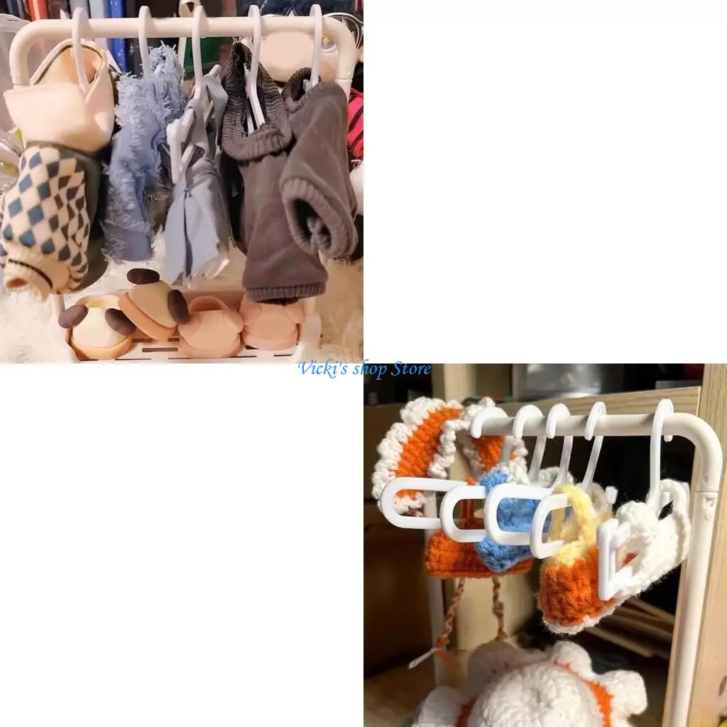 

Детский кукольный шкаф, вешалка, прочная пластиковая вешалка для одежды, органайзеры для кукол 1/12 1/6, аксессуары для игр