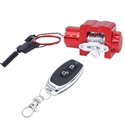 Metal Simulated Winch With Controller System Wireless Winch For 1/18 RC Crawler Car Trx4M Defender Bronco Upgrade Part