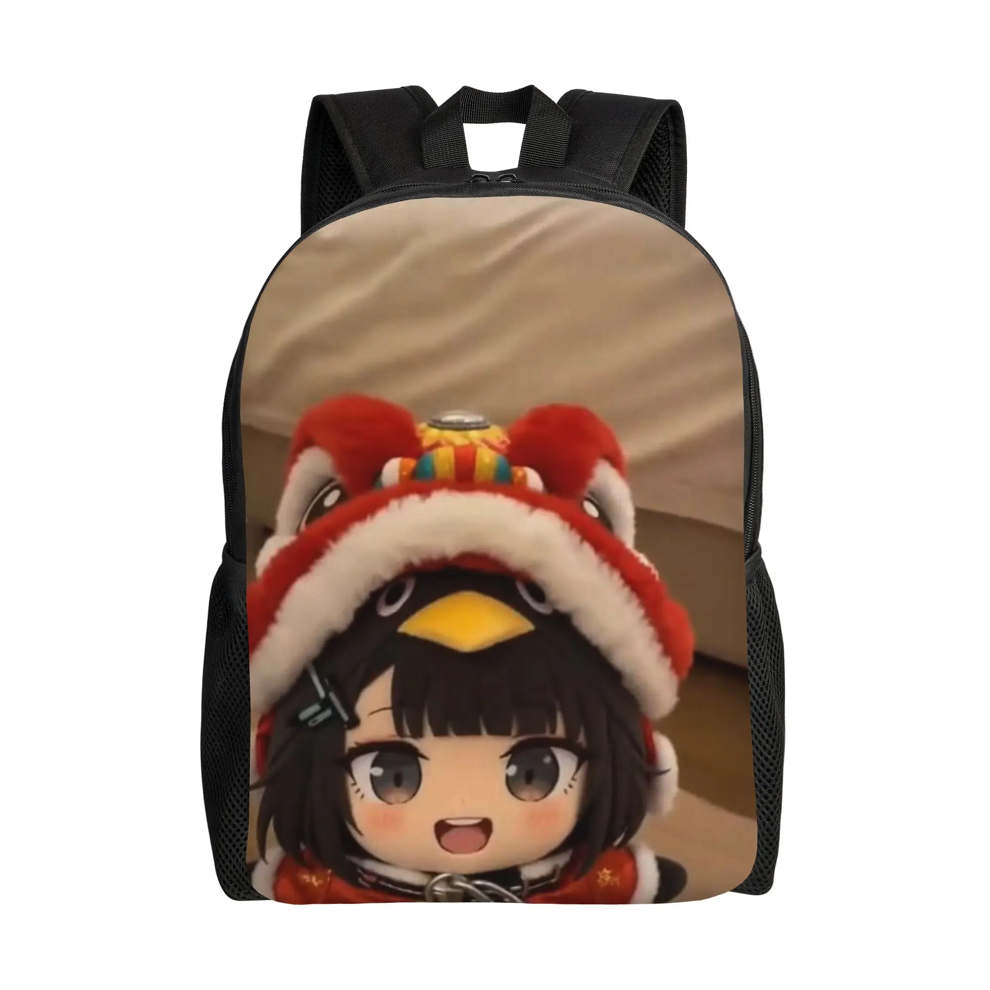 Back to school season Vintage GUGU GAGA Penguin Doll With Lion Dance Hat Storage Bag  Ladies Backpack