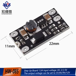 1-20pcs SM Newest Multi-function Mini Boost Module Step Up Board 5V/8V/9V/12V 1.5A LED Indicator Diy Electronic Voltage Module