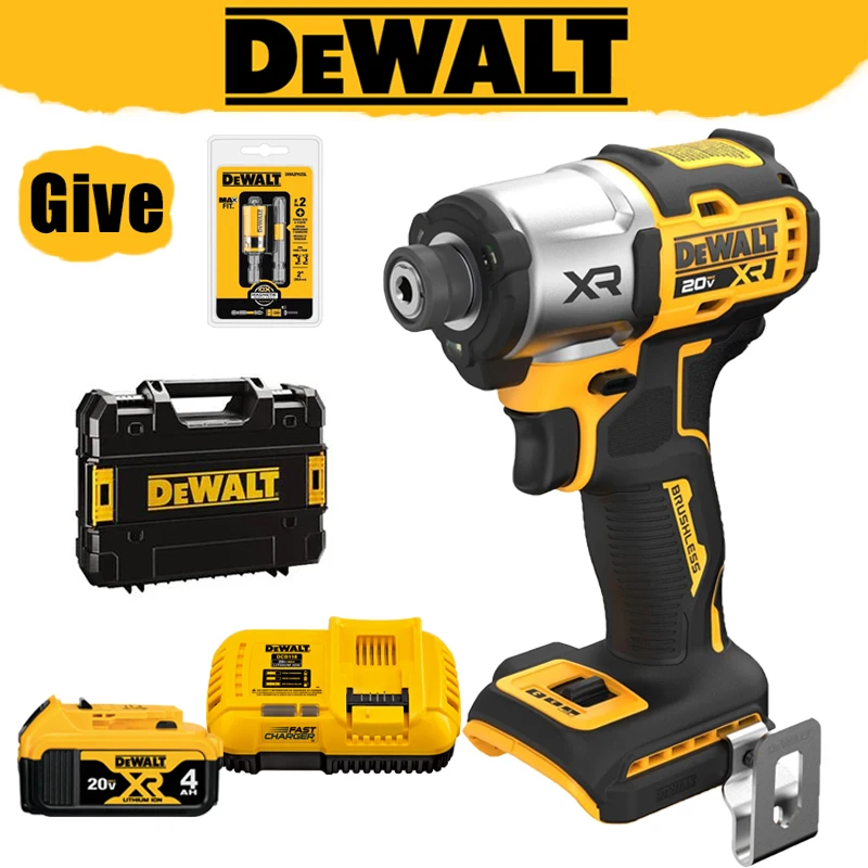 DEWALT DCF845 DCB204 20V 4AH Battery Set Impact Driver Brushless 1/4\