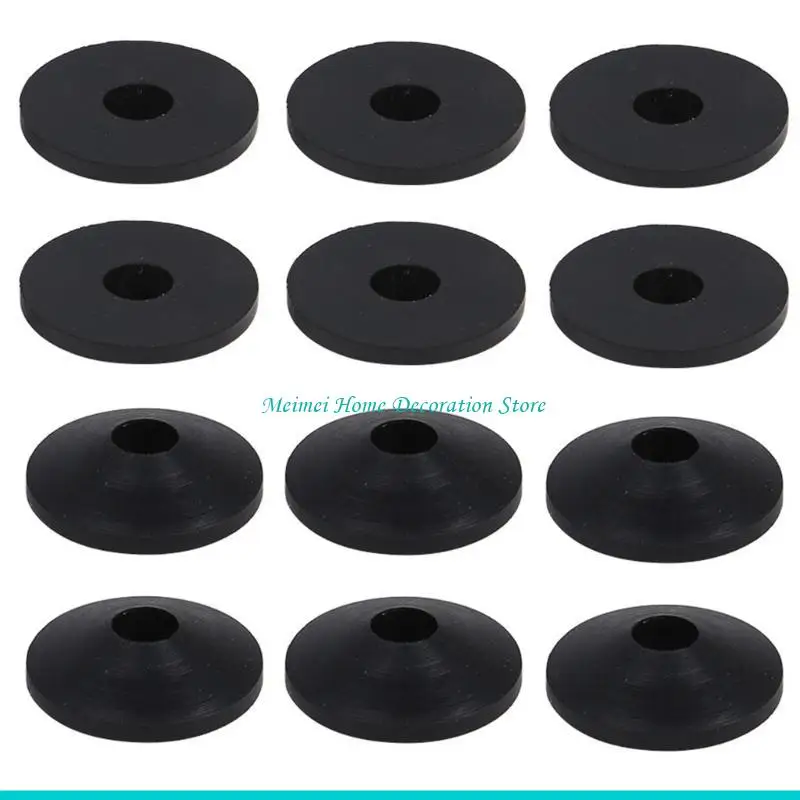 H7BF 12PCS 원뿔 화장실 볼트 고무 와셔 베스킷 밀봉 와셔 화장실 탱크 누출은 키트를 쉽게 사용하지 못하게합니다.